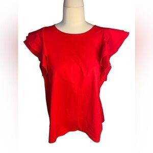 Pleione Red Sleeveless blouse size L